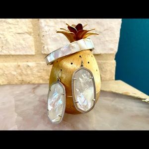 Kendra Scott Mother of Pearl Cuff and Earrings